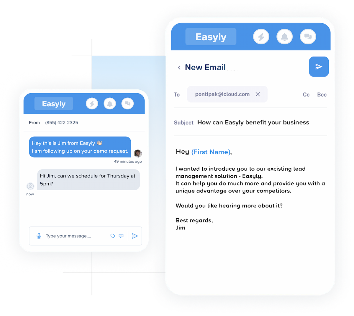 SMS & Email communication